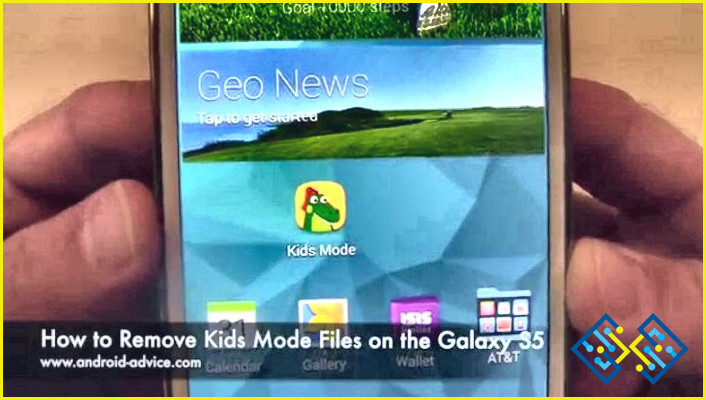 ¿Cómo eliminar la aplicación Kid Mode?
