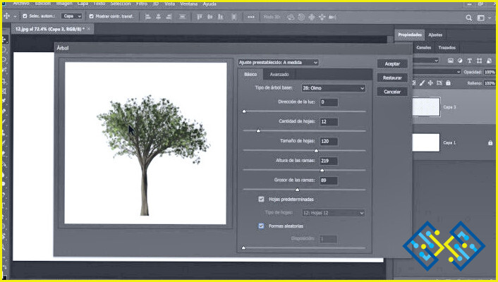 Cómo añadir un árbol en Photoshop?