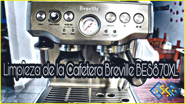 Cómo limpiar la cafetera Breville con molinillo?