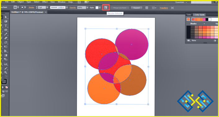 Cómo rellenar el color en Adobe Illustrator?