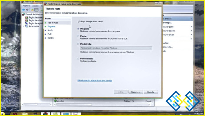 Cómo abrir un puerto en Windows 7?