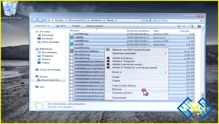 ¿Cómo eliminar los archivos basura de Windows 7?