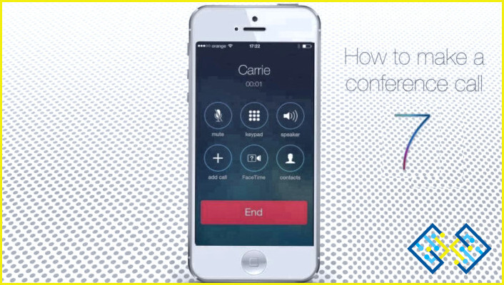 Cómo hacer una conferencia telefónica en el Iphone 7?