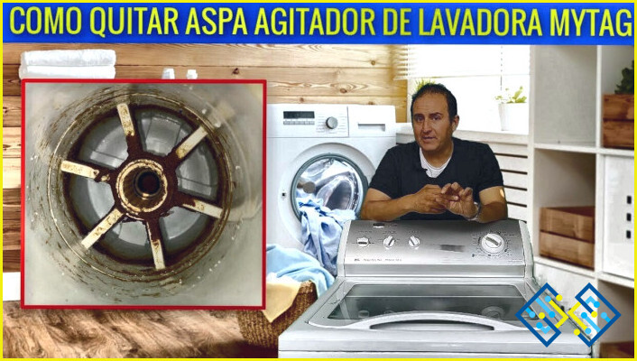 Cómo limpiar el agitador de la lavadora Maytag?
