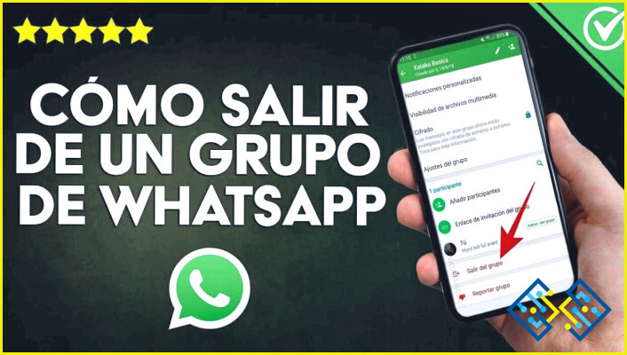 ¿Cómo salir del grupo de Whatsapp?