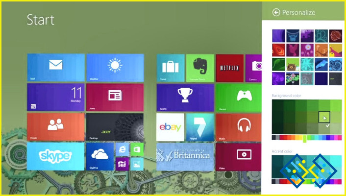 Windows 8 ¿Cómo cambiar el color?