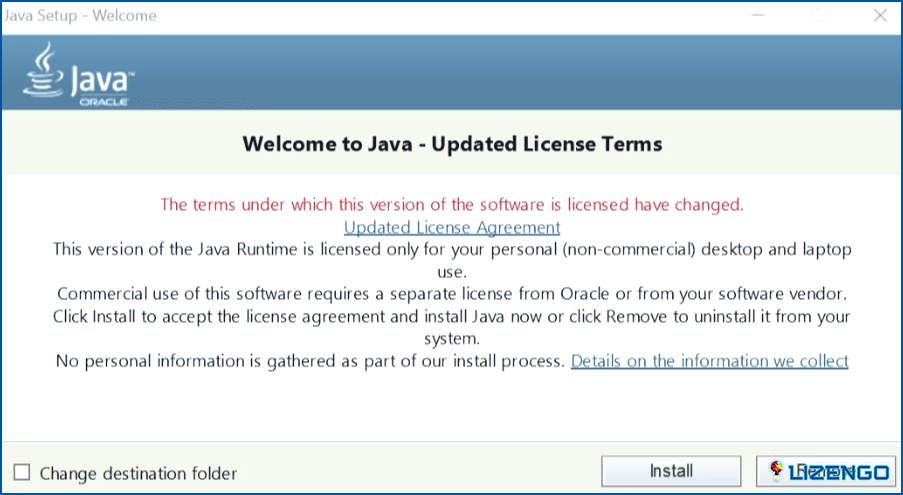 Activar tiempo de ejecución de Java