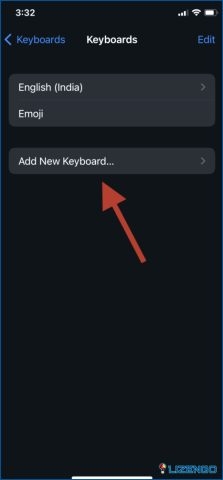 Añadir nuevo teclado