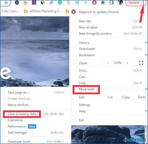 Eliminar el caché del navegador Chrome