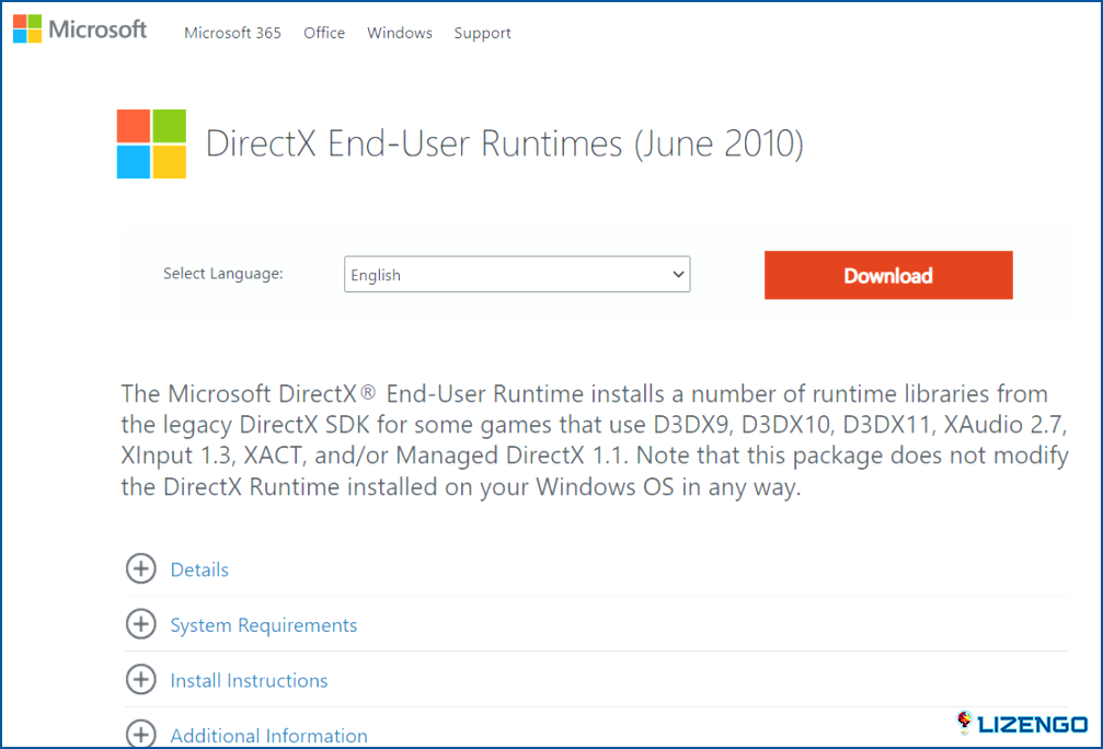 DirectX Final-User RunTimes