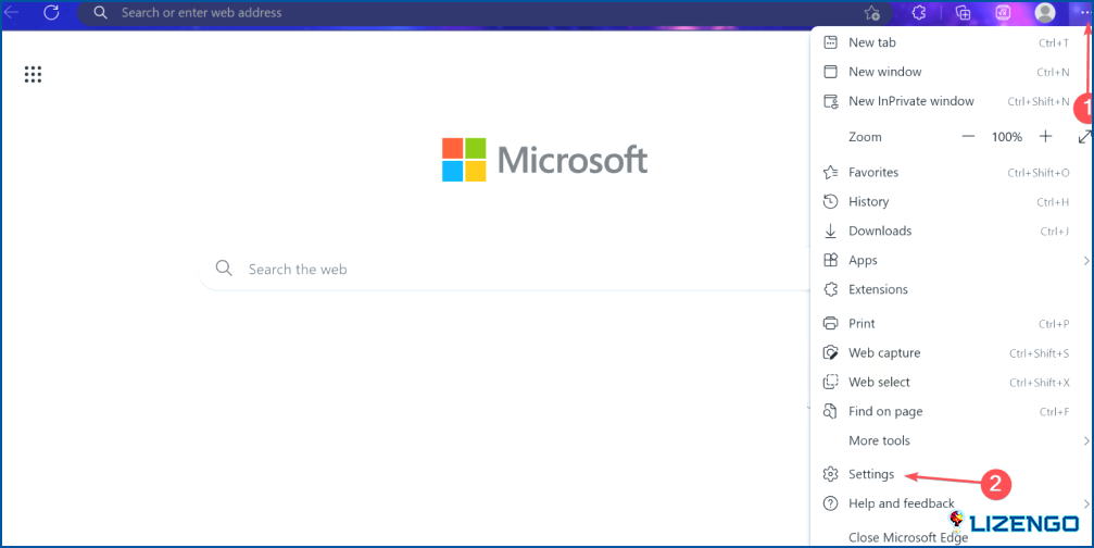 Abra el borde de Microsoft