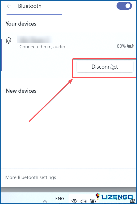 Desconectar auriculares Bluetooth