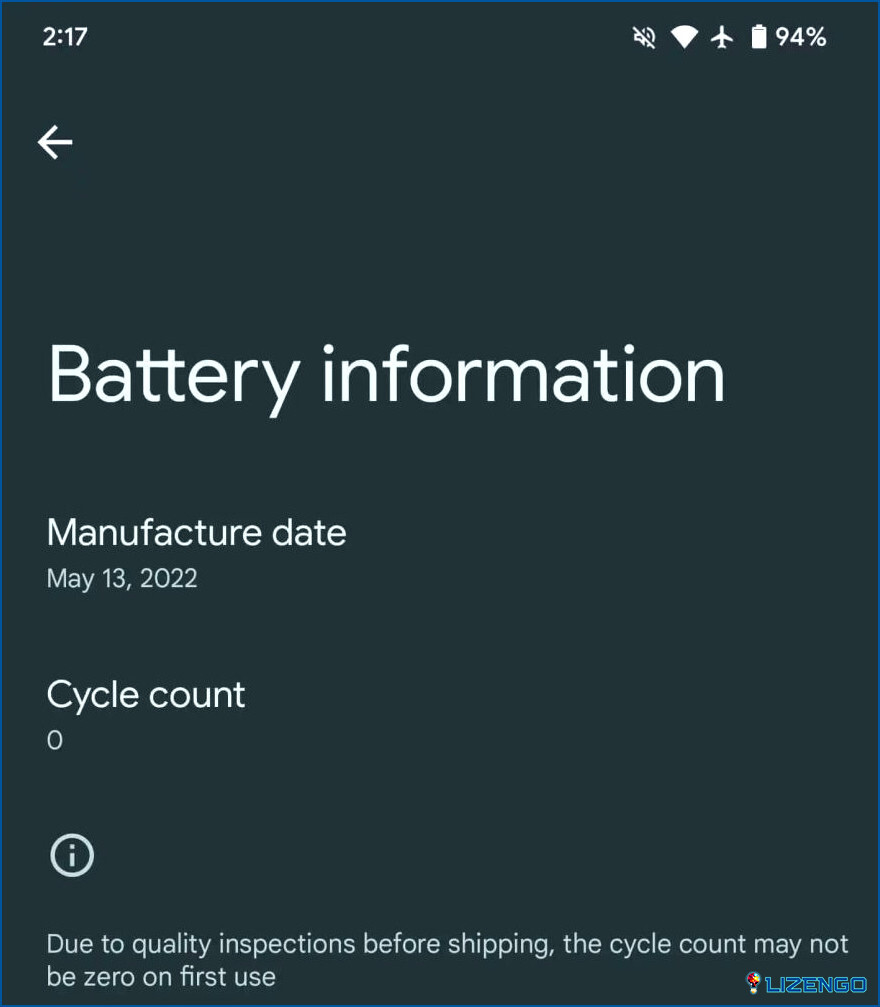 Información de la batería