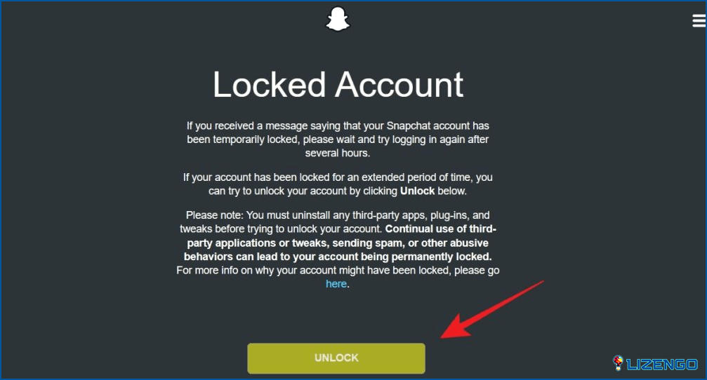 Desbloquee su cuenta de Snapchat