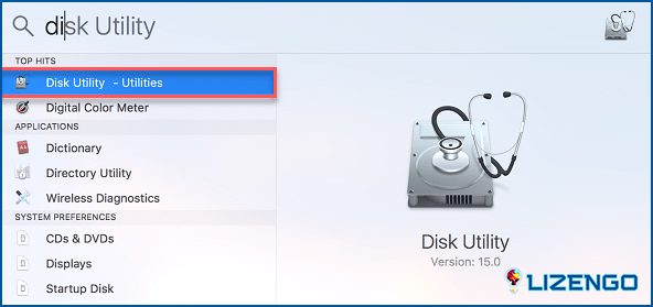 Iniciar utilidad de disco en su Mac-Mini