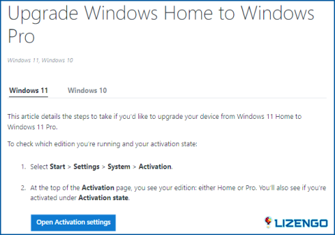 Actualice su edición de Windows