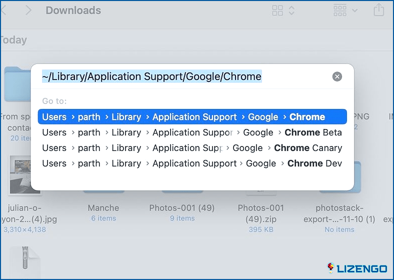 Eliminar los archivos de servicio Chrome